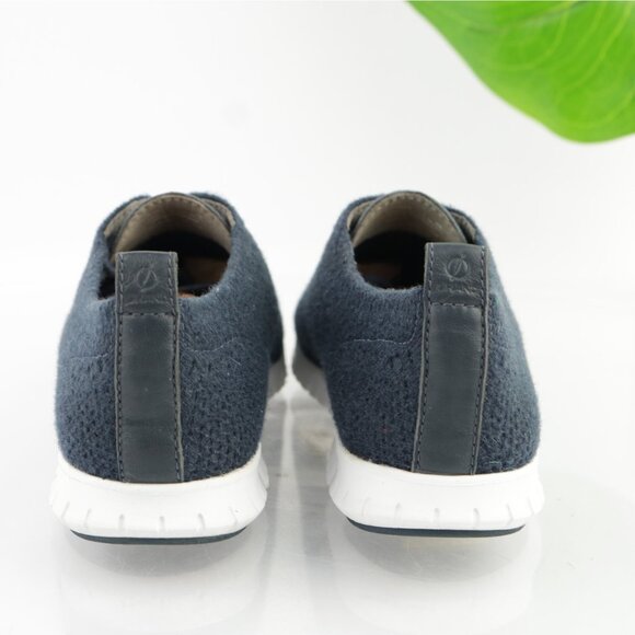 Cole Haan Womens Zerogrand Oxford Sneakers Size 8 Navy Blue Knit Wingtip Shoes - Picture 4 of 11